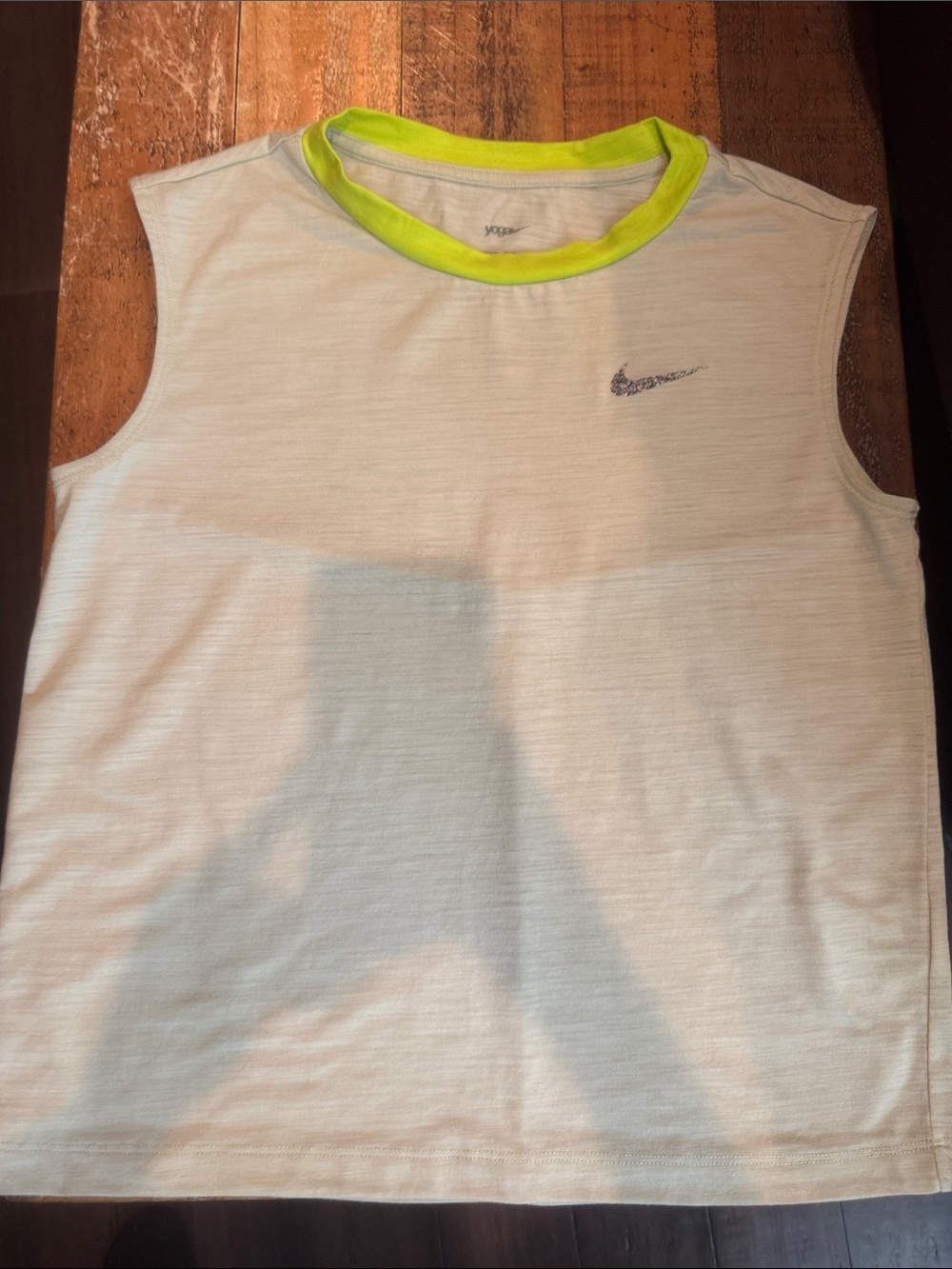 Nike Yoga tank neon green light green youth XL or women’s Small confetti swoosh